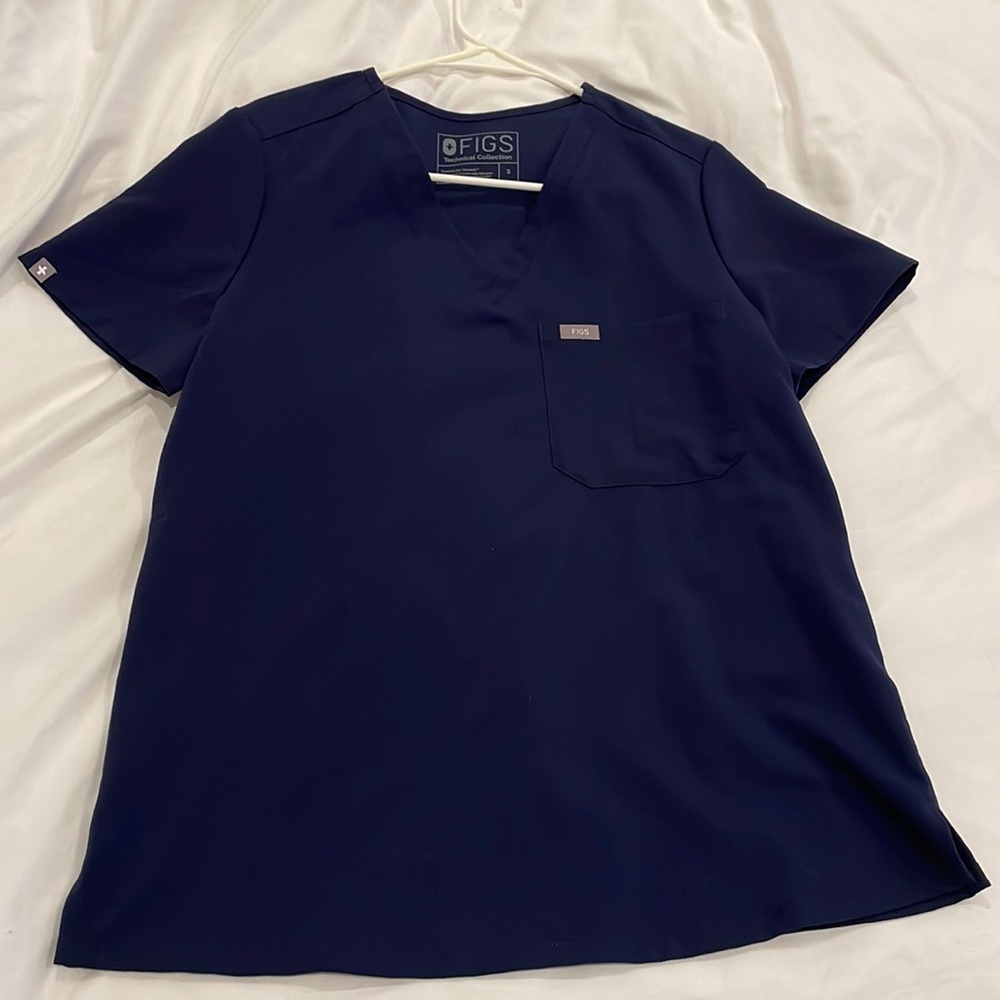 Figs Catarina Scrub Top - Navy